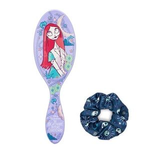 Disney Nightmare Before Christmas Hair Brush and Scrunchie Set - Purple and Blue